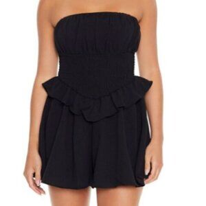 Strapless Ruffle Mini Dress